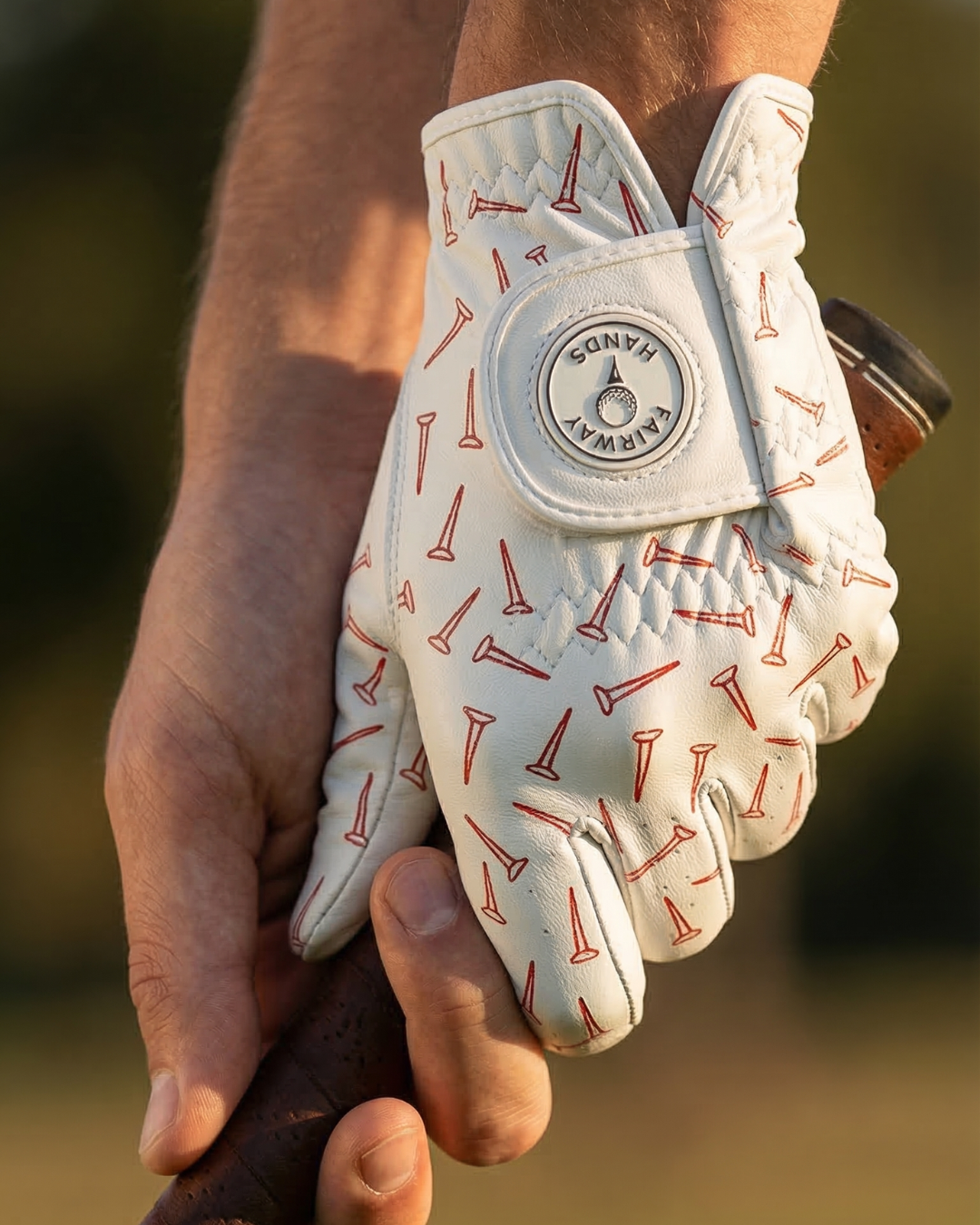 Fairway Hands golfhandschoen rood - maat S M L